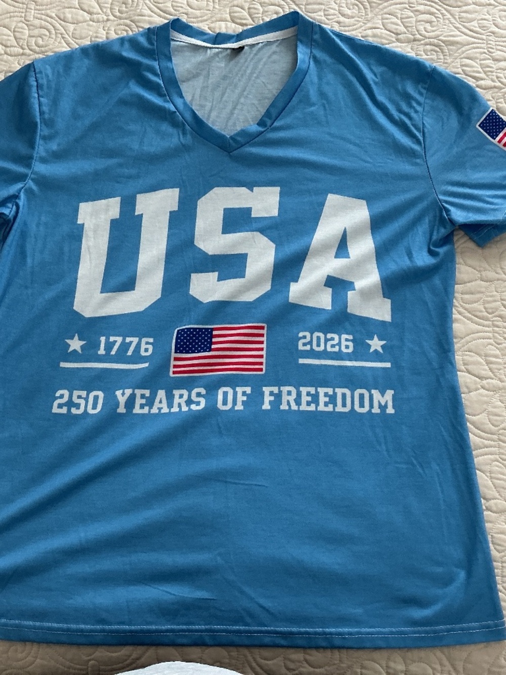 USA 250th Anniversary T-Shirt 1776-2026 American Flag Patriotic Graphic Tee
